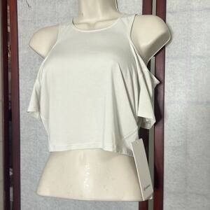 LULULEMON ATHLETICA NWT SHOULDER CUT- OUT‎ YOGA T-SHIRT SIZE 8